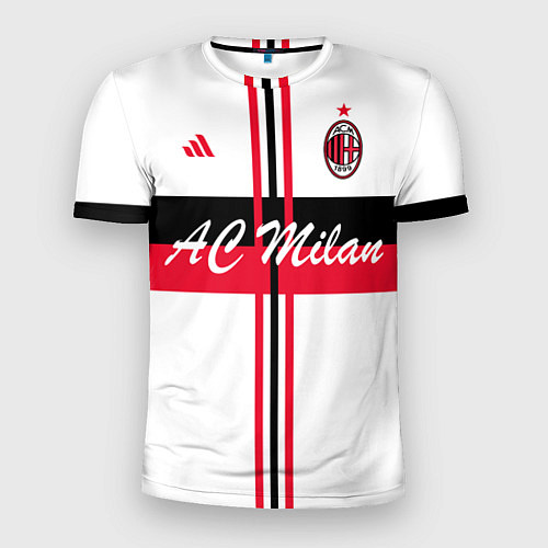 Мужская спорт-футболка AC Milan: White Form / 3D-принт – фото 1