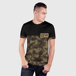 Футболка спортивная мужская USYK Camo, цвет: 3D-принт — фото 2