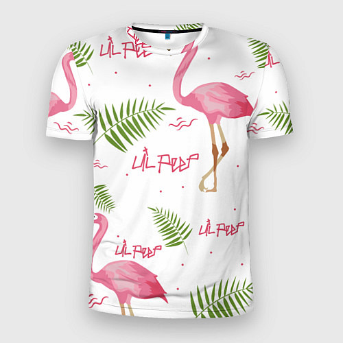 Мужская спорт-футболка Lil Peep: Pink Flamingo / 3D-принт – фото 1