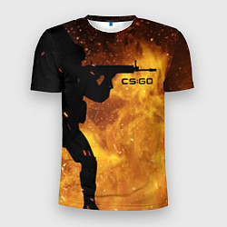 Футболка спортивная мужская CS:GO Dark Fire, цвет: 3D-принт
