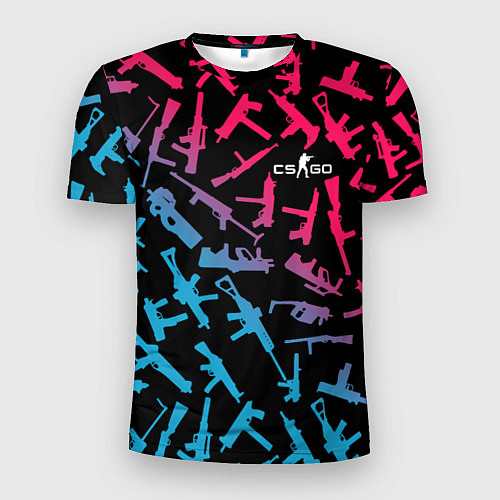 Мужская спорт-футболка CS:GO Neon Weapons / 3D-принт – фото 1
