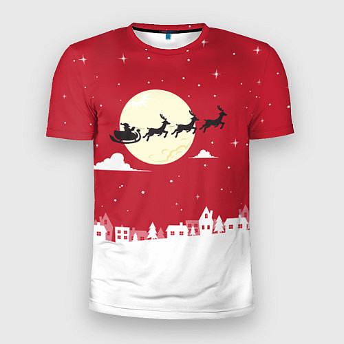 Мужская спорт-футболка Новогоднее чудо / 3D-принт – фото 1