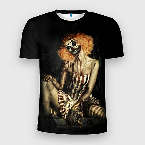 Мужская спорт-футболка Хэллоуинская клоуниха зомби / 3D-принт – фото 1