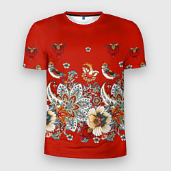 Мужская спорт-футболка Орнамент с птицами