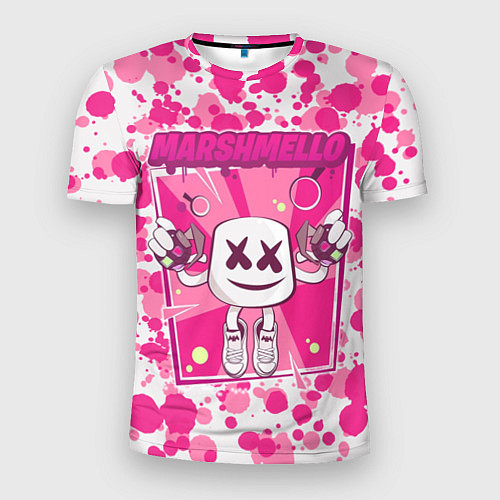 Мужская спорт-футболка Marshmello: Pink Fashion / 3D-принт – фото 1