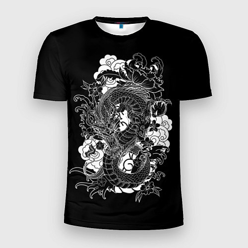 Мужская спорт-футболка Японский дракон / 3D-принт – фото 1