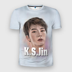 Футболка спортивная мужская BTS K.S.Jin, цвет: 3D-принт