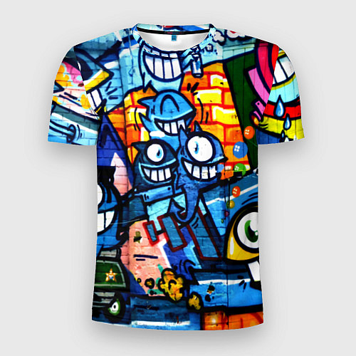 Мужская спорт-футболка Graffiti Exclusive / 3D-принт – фото 1