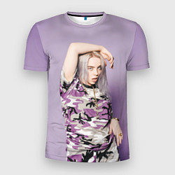 Мужская спорт-футболка Billie Eilish: Violet Camo