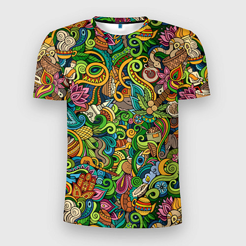 Мужская спорт-футболка Тибетский коллаж / 3D-принт – фото 1