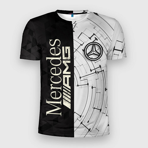 Мужская спорт-футболка Mercedes AMG: Techno Style / 3D-принт – фото 1