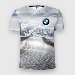 Мужская спорт-футболка BMW - снежная вершина