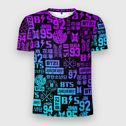 Мужская спорт-футболка BTS Logos / 3D-принт – фото 1
