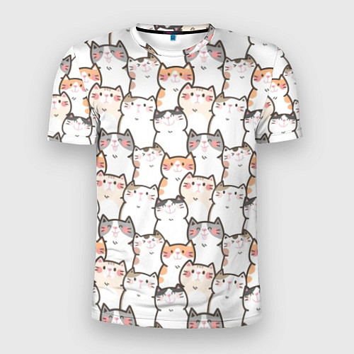 Мужская спорт-футболка Кошки котики коты / 3D-принт – фото 1