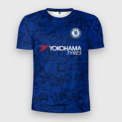 Футболка спортивная мужская Chelsea home 19-20, цвет: 3D-принт