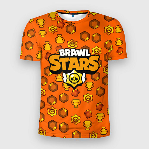 Мужская спорт-футболка Brawl Stars: Orange Team / 3D-принт – фото 1