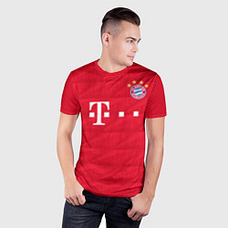 Футболка спортивная мужская FC Bayern: Lewandowski Home 19-20, цвет: 3D-принт — фото 2