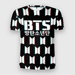 Футболка спортивная мужская BTS: Black Pattern, цвет: 3D-принт