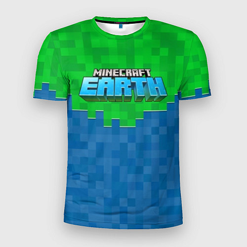 Мужская спорт-футболка MINECRAFT EARTH / 3D-принт – фото 1