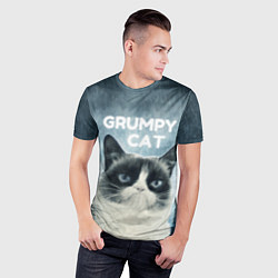 Футболка спортивная мужская Grumpy Cat, цвет: 3D-принт — фото 2