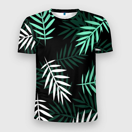 Мужская спорт-футболка Листья пальмы / 3D-принт – фото 1
