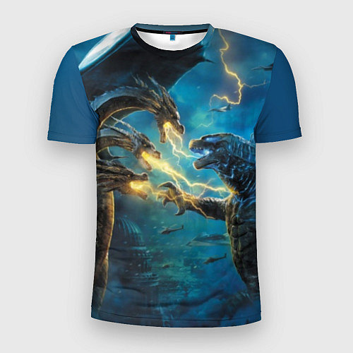 Мужская спорт-футболка Godzilla Rage / 3D-принт – фото 1