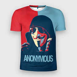 Мужская спорт-футболка Anonymous поп арт мем