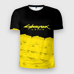 Мужская спорт-футболка Cyberpunk 2077: Yellow & Black