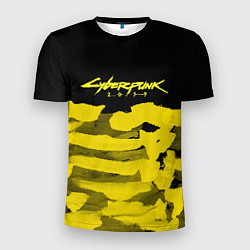 Мужская спорт-футболка Cyberpunk 2077: Black & Yellow