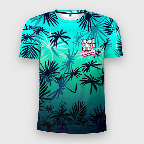 Мужская спорт-футболка GTA пальмы / 3D-принт – фото 1