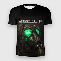 Футболка спортивная мужская CHERNOBYLITE ПРОТИВОГАЗ, цвет: 3D-принт