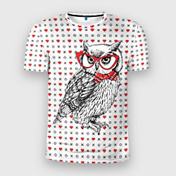 Мужская спорт-футболка Мудрая сова в очках