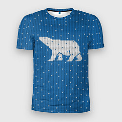 Мужская спорт-футболка Свитер с медведем