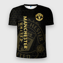 Мужская спорт-футболка Манчестер Юнайтед - team coat of arms