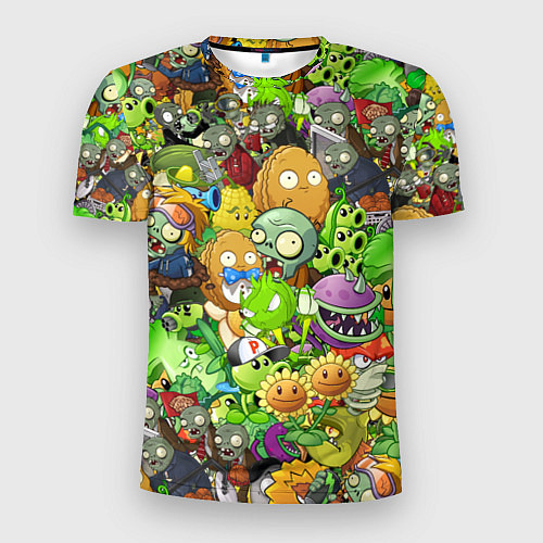 Мужская спорт-футболка PLANTS VS ZOMBIES / 3D-принт – фото 1
