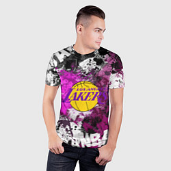 Футболка спортивная мужская Лос-Анджелес Лейкерс, Los Angeles Lakers, цвет: 3D-принт — фото 2