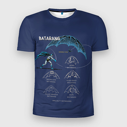Мужская спорт-футболка Batarang / 3D-принт – фото 1