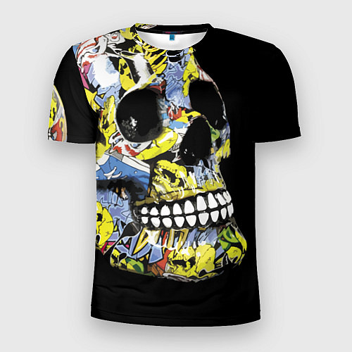 Мужская спорт-футболка Graffiti - Skull / 3D-принт – фото 1
