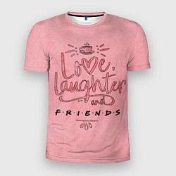 Мужская спорт-футболка Love laughter and Friends
