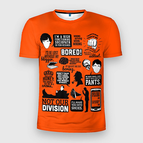 Мужская спорт-футболка Sherlock / 3D-принт – фото 1