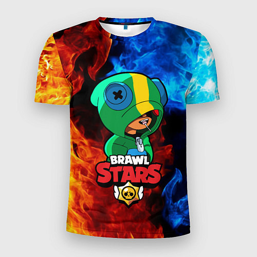 Мужская спорт-футболка Brawl Stars LEON / 3D-принт – фото 1