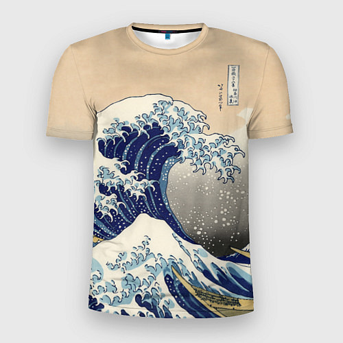 Мужская спорт-футболка Kanagawa Wave Art / 3D-принт – фото 1