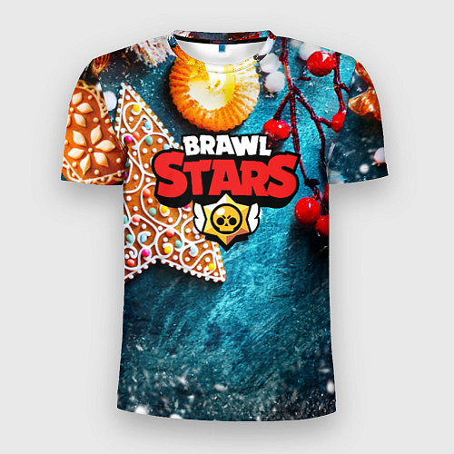 Мужская спорт-футболка Brawl Stars новогодний / 3D-принт – фото 1