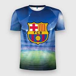 Футболка спортивная мужская FC Barcelona, цвет: 3D-принт