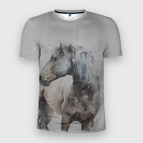 Мужская спорт-футболка Лошадь / 3D-принт – фото 1