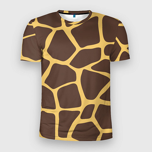 Мужская спорт-футболка Окрас жирафа / 3D-принт – фото 1