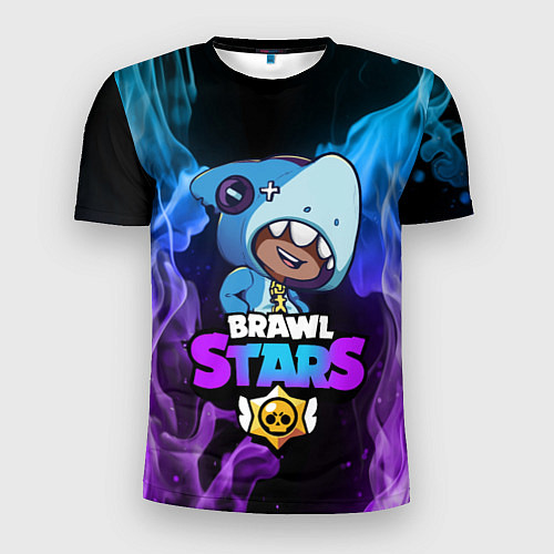 Мужская спорт-футболка Brawl Stars LEON SHARK / 3D-принт – фото 1