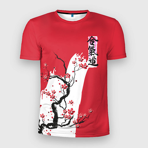 Мужская спорт-футболка Сакура Айкидо / 3D-принт – фото 1