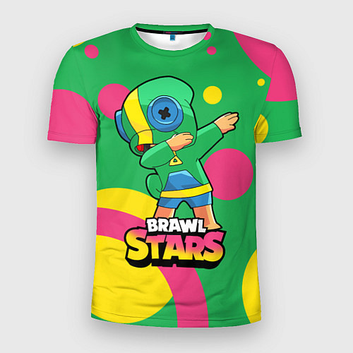 Мужская спорт-футболка Brawl Stars Leon, Dab / 3D-принт – фото 1