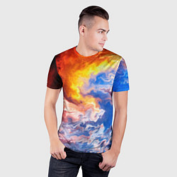 Футболка спортивная мужская Краски, цвет: 3D-принт — фото 2